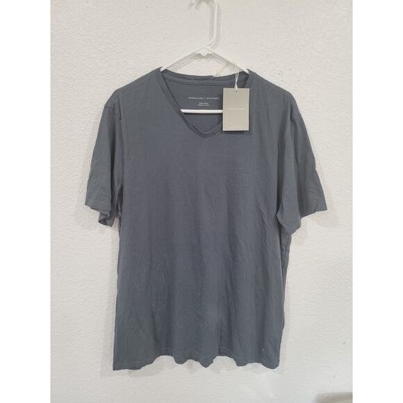 Everlane‎ Uniform Adult V Neck T-Shirt size Large Gray - Picture 1 of 4